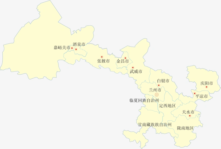 甘肃省矢量地图