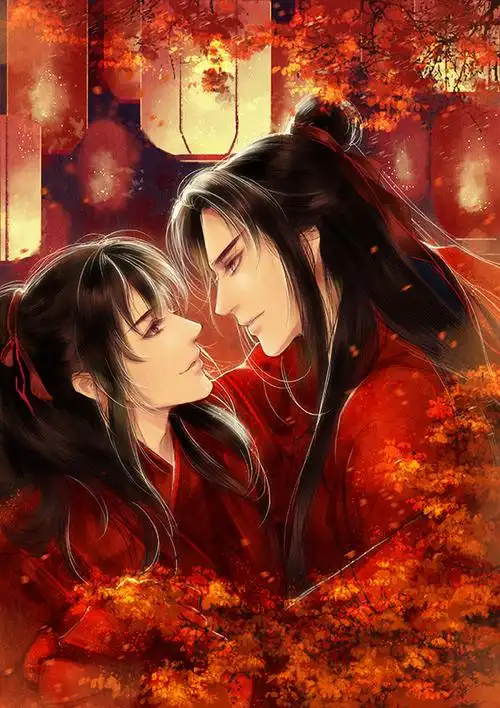 忘羡大婚插画图片壁纸