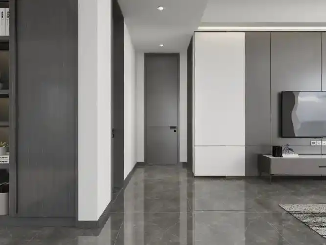 tata木门极简高级灰设计 侘寂风装修效果图