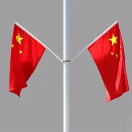 4号5号路灯杆国旗电线杆调节五星红旗道旗国庆城市装饰定制旗优质
