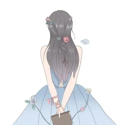 高清唯美手绘女孩背影gif动图美女卡通人物古代人物女神[gif]gif下载