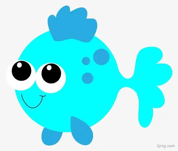 游过的蓝色小鱼卡通花纹小鱼小鱼矢量图漂亮的小鱼矢量小鱼卡通小猫
