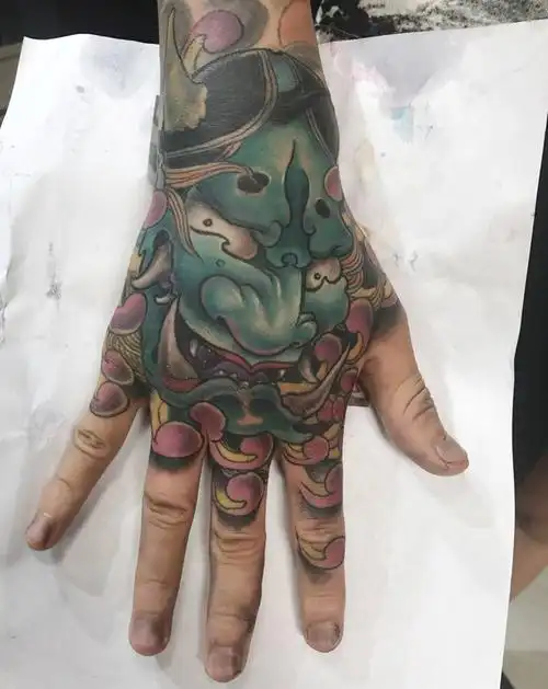手面般若纹身图片