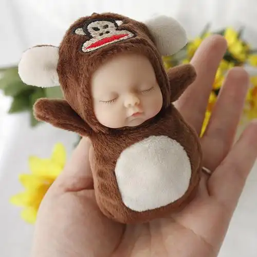 娃娃可爱爱小老外睡萌仿真睡宝宝安抚睡梦睡眠毛绒布艺类玩具