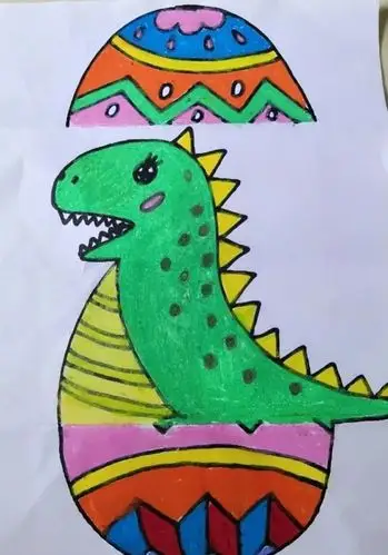 课——诺贝尔山湖海幼儿园邀请您和宝贝一起进行绘画活动《恐龙宝宝》