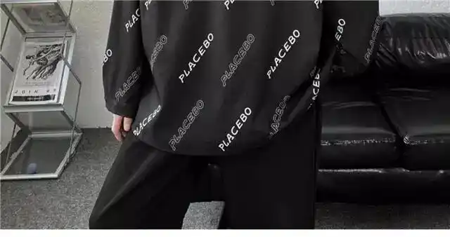 【套装单件】楼兰服饰男早春穿搭字母v领衬衫男胖子休闲外套sn3044