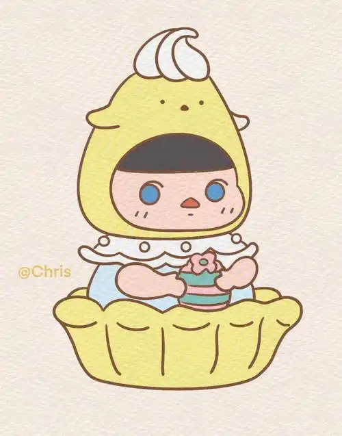 简笔画10096泡泡玛特pucky内附步骤