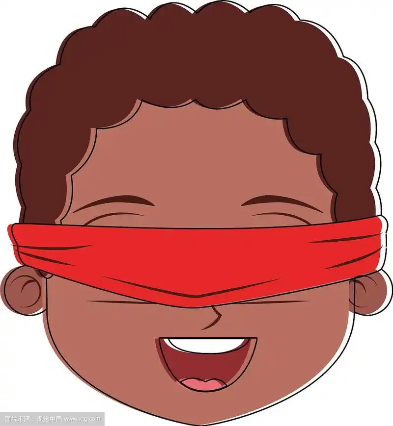 被蒙住眼睛的男孩