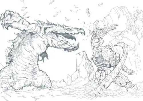 环太平洋怪兽怎么画简笔画