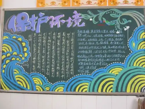 保护环境黑板报