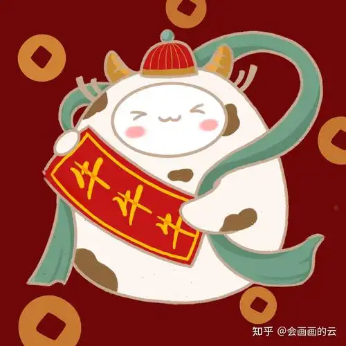 2021牛年大吉新年可爱头像和壁纸分享满满的祝福