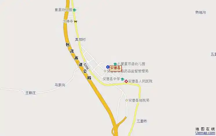 安塞县交通地形图_延安地图_高清版_下载-交通地图