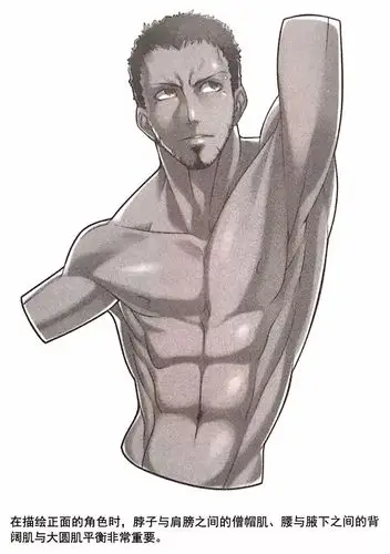 板绘·技巧|男性背部的描绘方法