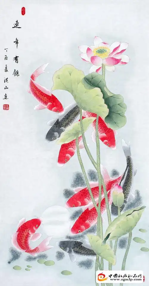 九鱼荷花图有什么寓意