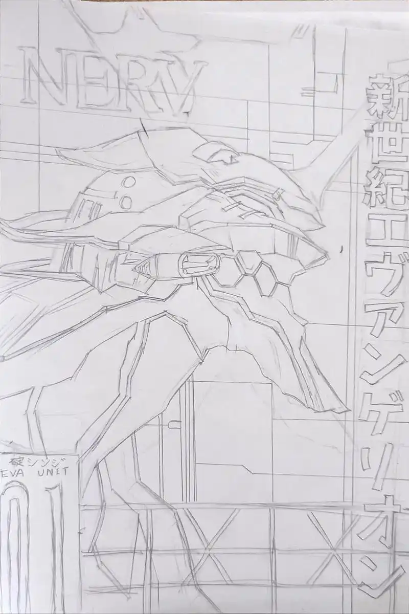 画一个eva初号机 画了一下午累死