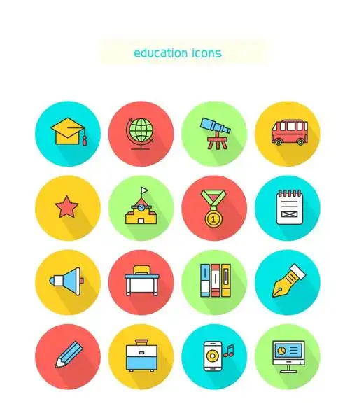 矢量教育元素图标设计