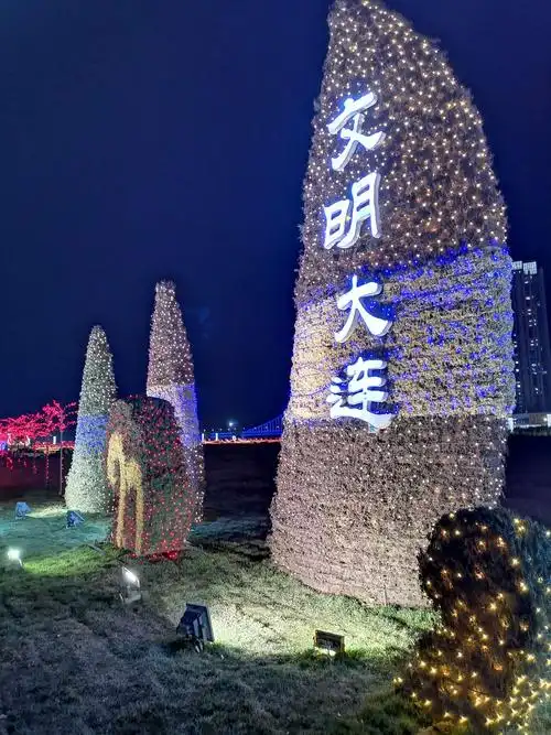 大连星海广场灯光秀之景(2018年12月20日)