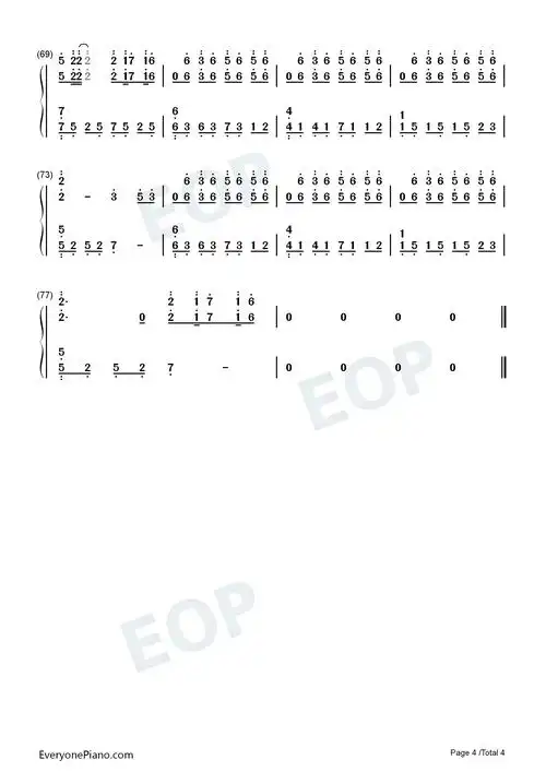 破茧-斗罗大陆动画2020年新主题曲双手简谱预览4-钢琴谱文件(五线谱