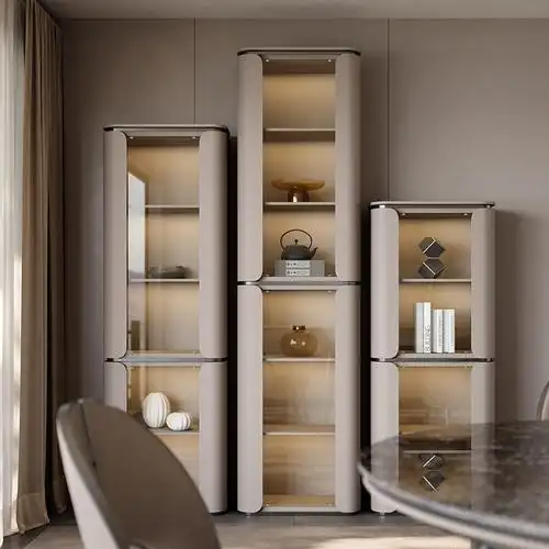 手办展示柜现代设计师书柜角柜高端置物边柜客厅角柜