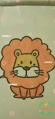 大城春蕾幼儿园小中班快乐涂色之《大狮子》