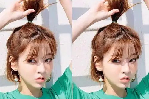 女生超短头发的扎发方法 扎个小可爱辫子开心出门