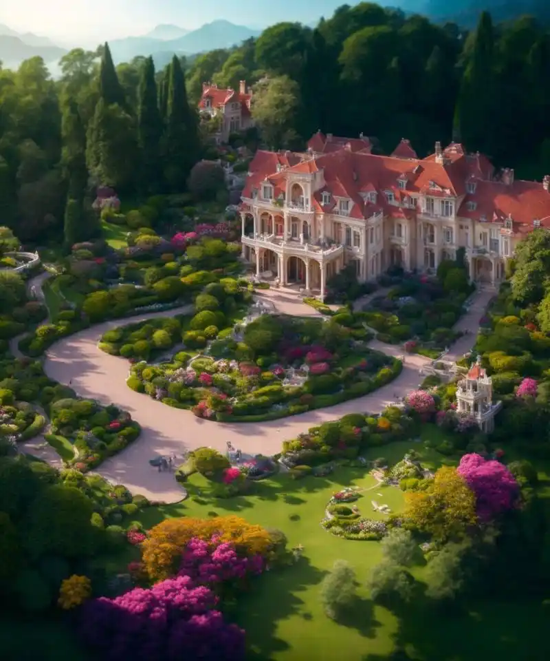 航拍花园别墅全景图 看看有没有你喜欢的!