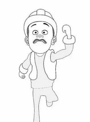 光头强简笔画的画法过程