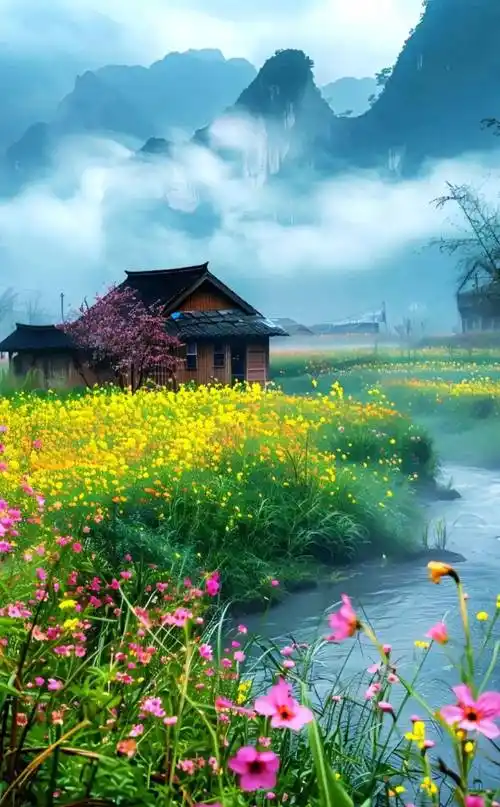 一组春天的美景