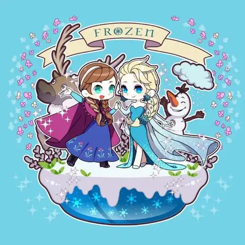 冰雪奇缘 frozen 姐妹 q 萌 elsa anna