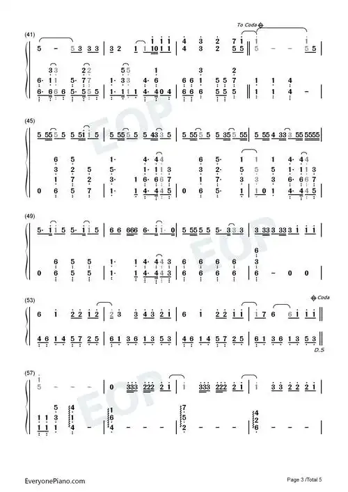 lovesick girls-blackpink双手简谱预览3