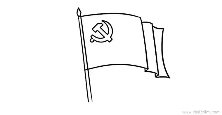 关于党儿童画怎么画 关于党简笔画简单