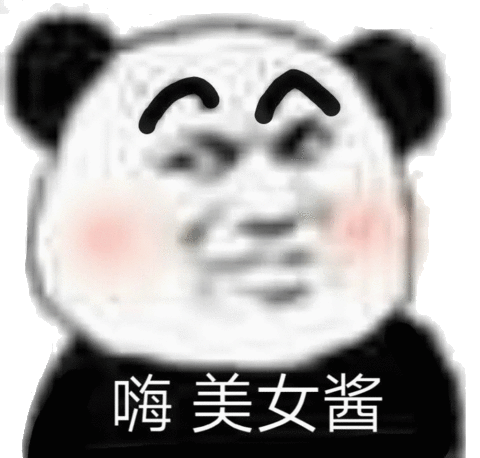 嗨美女酱熊猫头表情包美女熊猫表情