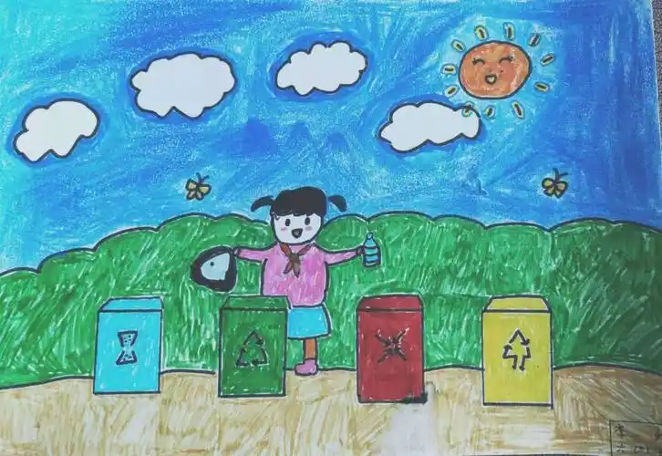 桑梓镇中心小学"保护环境,爱护校园"绘画比赛