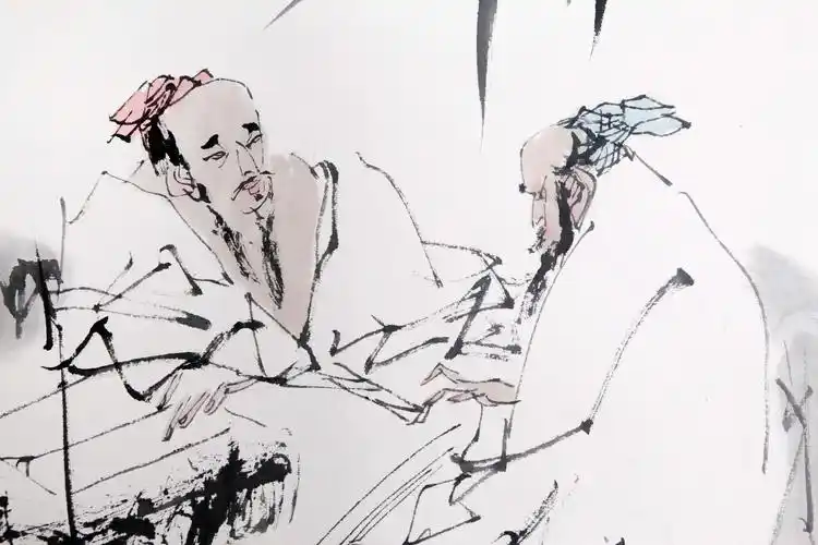 王西京 《竹林抚琴图》