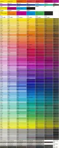 pantone潘通tpx色卡颜色(1-100tpx)