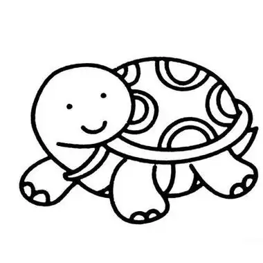 大全画乌龟简笔画儿童简笔画卡通小乌龟的简单画法_乌龟简笔画_亲子简