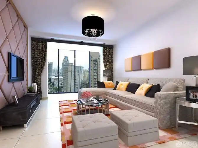 现代客厅家具搭配装修效果图片