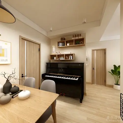 67㎡二房改三房改造计划小户型现代风格装修效果图