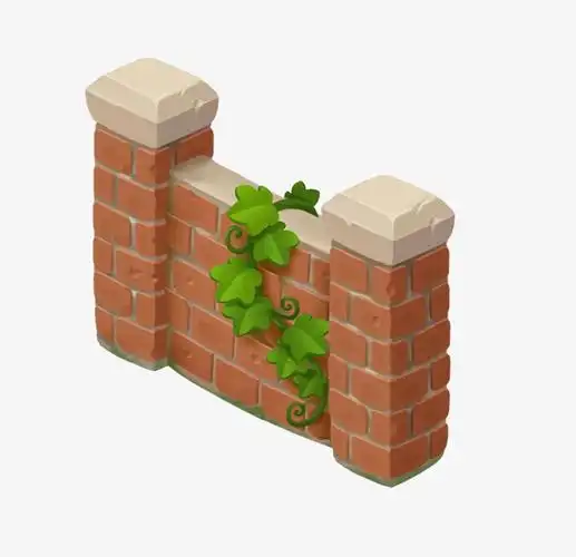 围墙卡通手绘古代城墙建筑免扣装饰元素