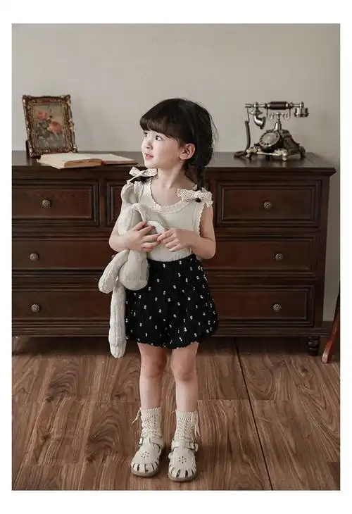 幼悠女童夏季短裤2025新款宝宝可爱泡泡灯笼裤儿童韩版百搭热裤潮