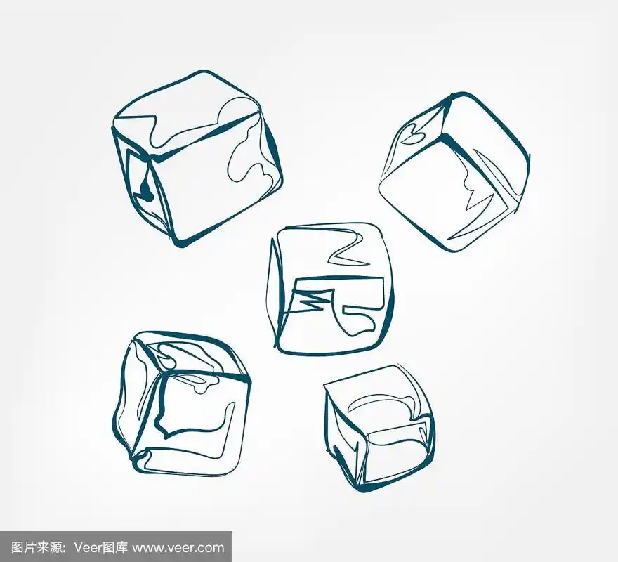 冰立方孤立一行水滴