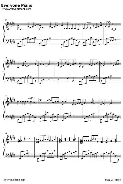 忘记拥抱钢琴谱_a_lin-明明简谱网