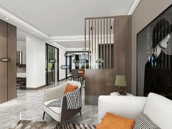 奥园现代简约110平现代简约风格效果图