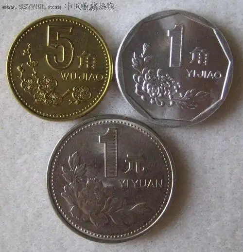 展开全部 1991-1999年一元硬币背面图案是牡丹花,五角是梅花,一角是