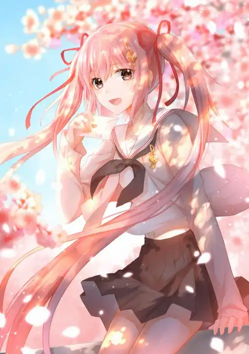 二次元仙女图,粉色的小裙子最好看