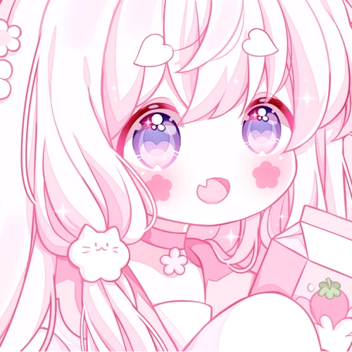 粉色系可爱动漫女头_侵权_网络_图片