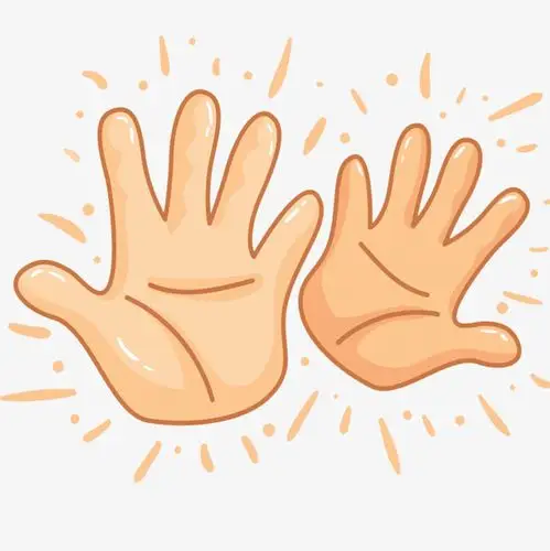 矢量两个颜色不同的手掌素材