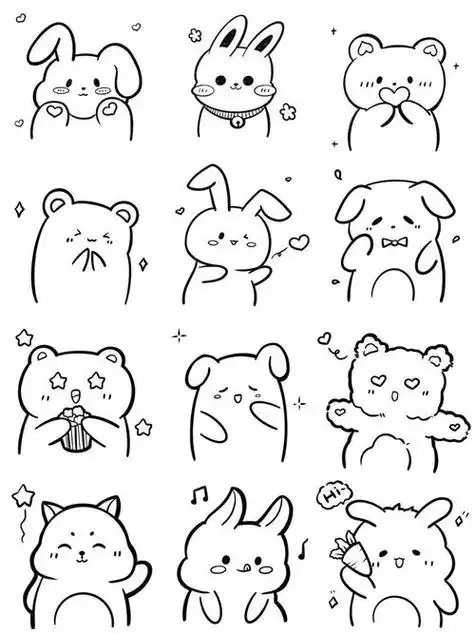 简笔画可爱表情简笔画文化绘画