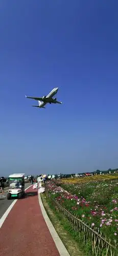 成都空港花园看飞机