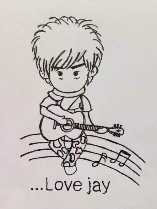 周杰伦图片卡通简笔画